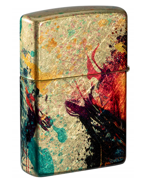 Зажигалка ZIPPO Painted Tiger Design 540 Tumbled Brass 46145