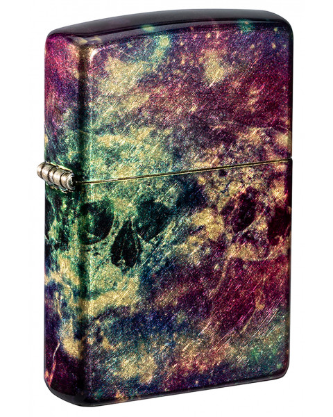 Зажигалка ZIPPO Galaxy Skull 540 Tumbled Brass 46147