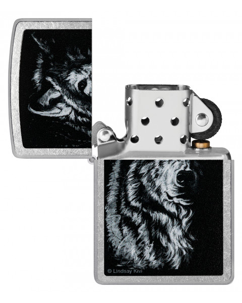 Зажигалка ZIPPO Shadow Wolf Street Chrome 46149