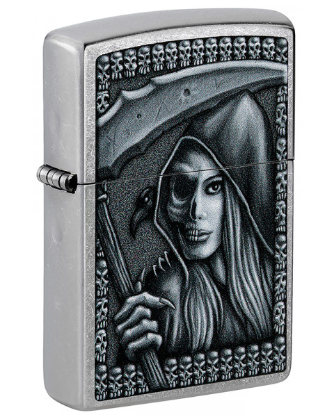 Зажигалка ZIPPO Grim Beauty Street Chrome 46151