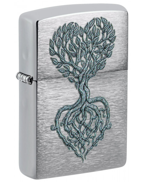 Зажигалка ZIPPO Rooted in Love Design Brushed Chrome 46232