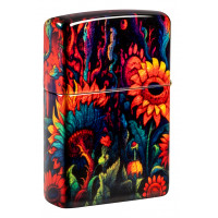 Зажигалка ZIPPO Spooky Sunflower 540 Tumbled Brass 46267