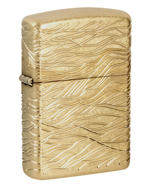 Зажигалка ZIPPO Armor® Luxury Waves Design Tumbled Brass 46273