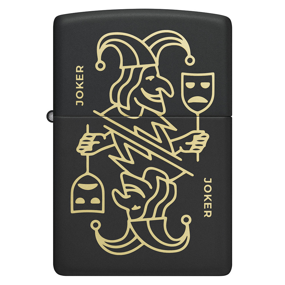 Зажигалка ZIPPO Masked Joker Design Black Matte 46290