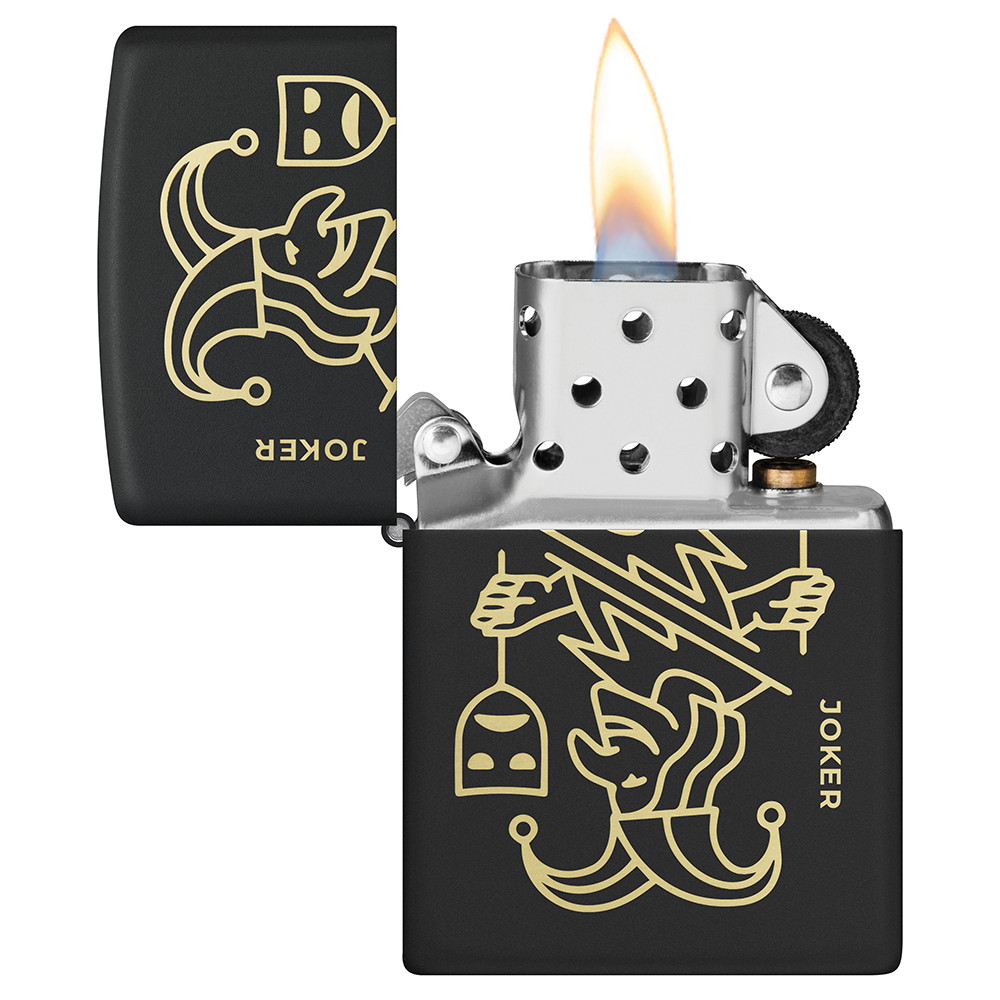 Зажигалка ZIPPO Masked Joker Design Black Matte 46290