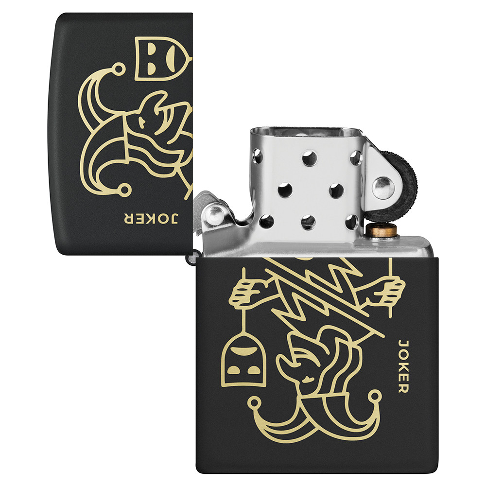 Зажигалка ZIPPO Masked Joker Design Black Matte 46290