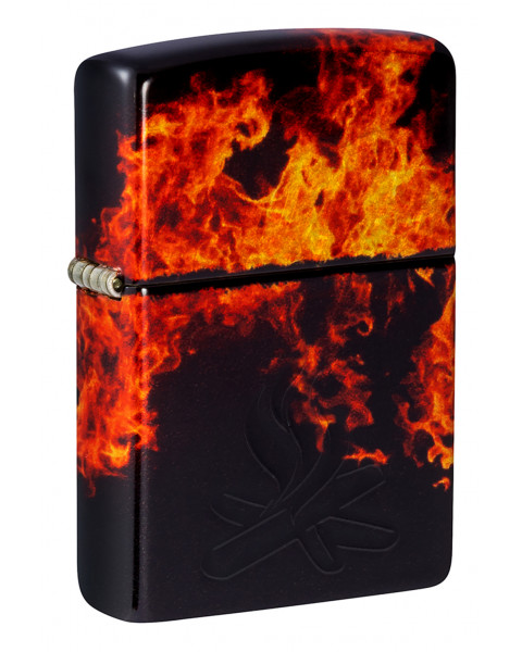 Зажигалка ZIPPO Fusion Inferno Design 540 Tumbled Brass 46389
