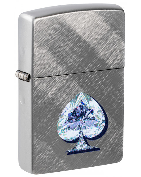 Зажигалка ZIPPO Gleaming Spade Design Diagonal Weave 46472