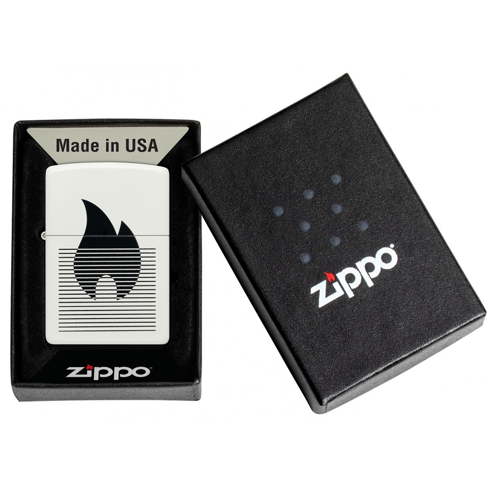 Зажигалка Zippo Flame Gradient Design White Matte 46485
