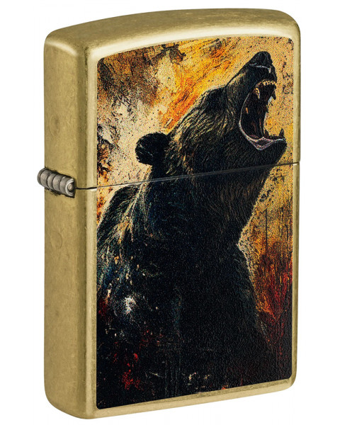 Зажигалка ZIPPO Grizzly Roar Design Street Brass 46695