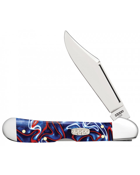 Нож перочинный Patriotic Kirinite Smooth Mini Copperlock + зажигалка 207 ZIPPO 50531_207