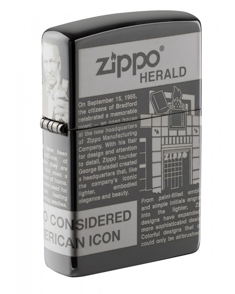 Зажигалка Black Ice® Newsprint Design ZIPPO