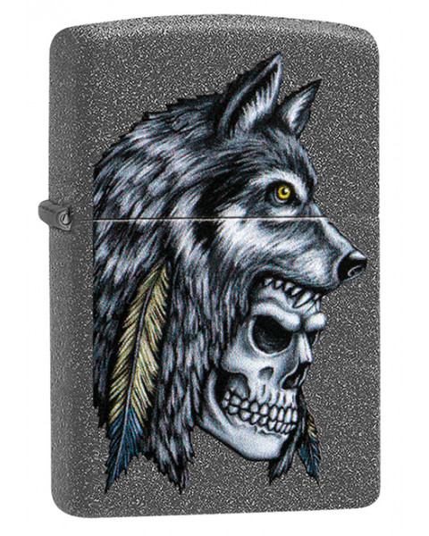 Зажигалка Wolf Skull Feather Design ZIPPO