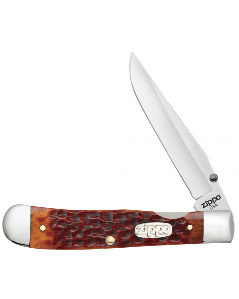 Нож перочинный Chestnut Bone Standard Jigged Trapperlock + зажигалка 207 ZIPPO 50599_207