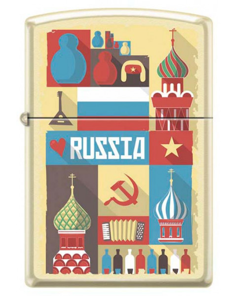 Зажигалка открытка из России ZIPPO RUSSIAN POSTCARD