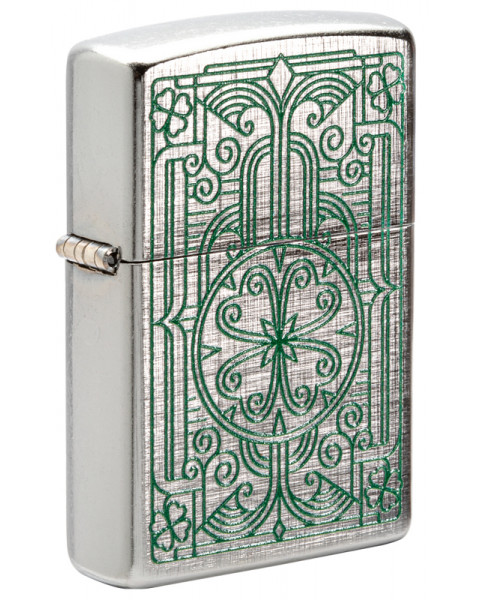 Зажигалка Brushed Chrome Luck Design ZIPPO