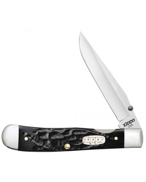 Нож перочинный Rough Black Synthetic Trapperlock + зажигалка 207 ZIPPO 50577_207